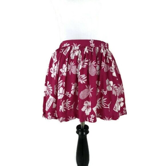 Hollister California Women's XS Mini-Skirt Circle Skirt Aloha Hawaiian NWT - Picture 1 of 8